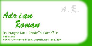 adrian roman business card